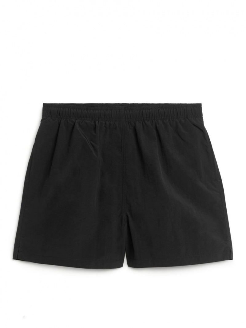 Pantaloni Scurti Arket Swim Barbati Negrii | Romania-YCAE89145