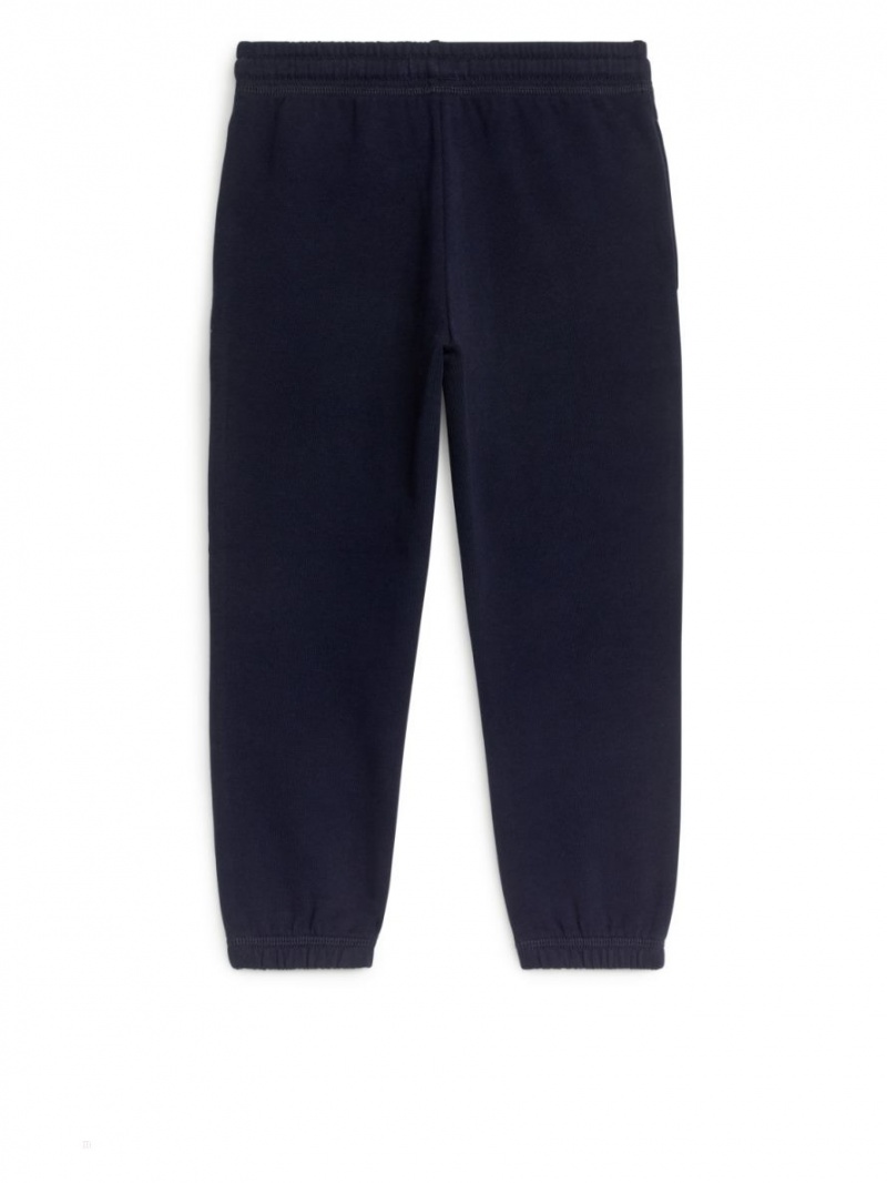 Pantaloni de Trening Arket French Terry Fete Albastri Inchis | Romania-UKHQ59768