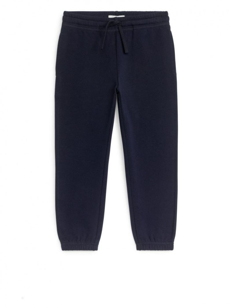 Pantaloni de Trening Arket French Terry Fete Albastri Inchis | Romania-UKHQ59768