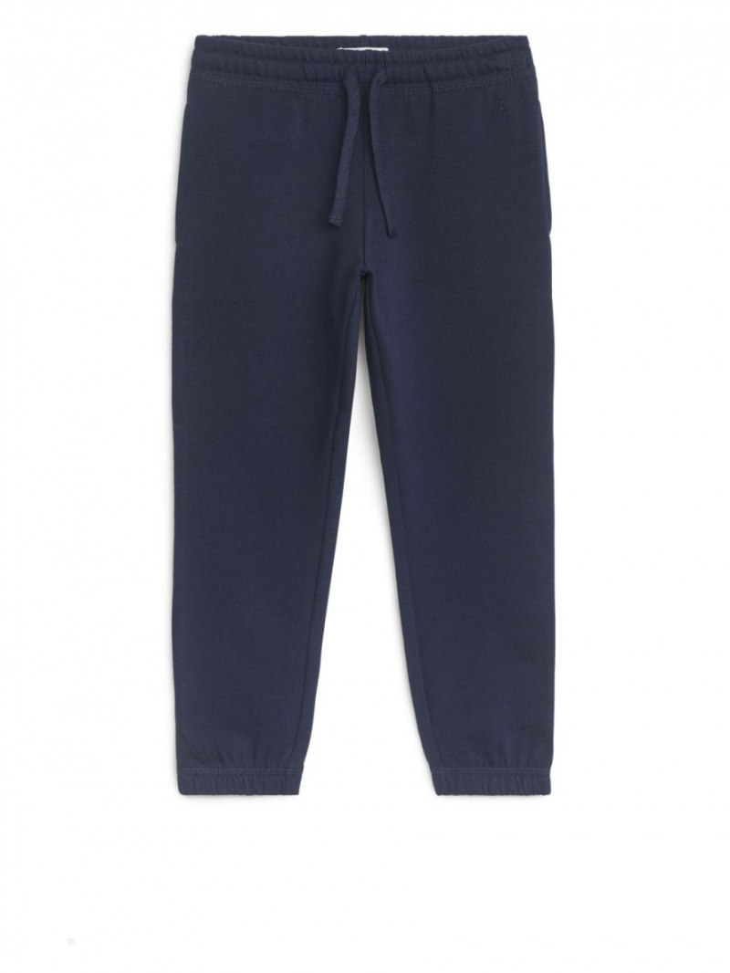 Pantaloni de Trening Arket French Terry Fete Albastri Inchis | Romania-ATVH13926