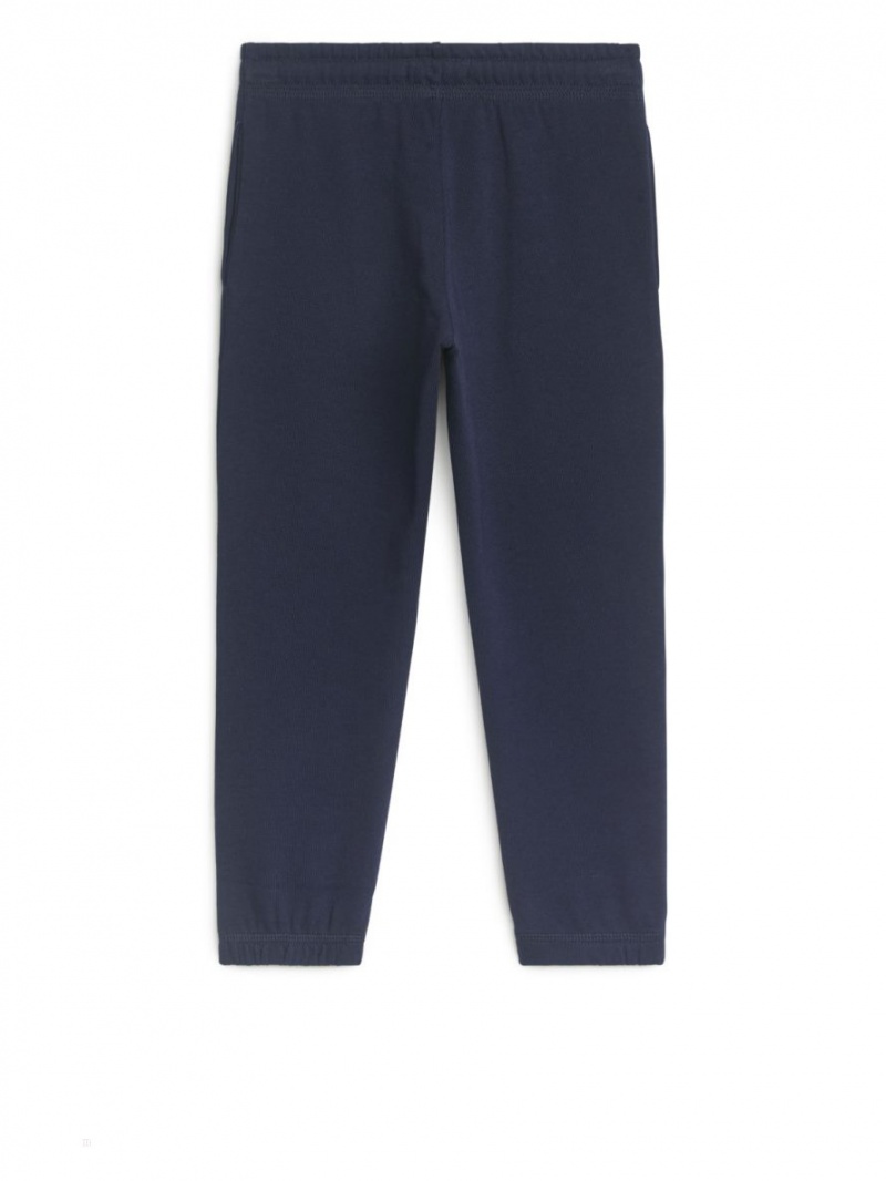 Pantaloni de Trening Arket French Terry Fete Albastri Inchis | Romania-ATVH13926