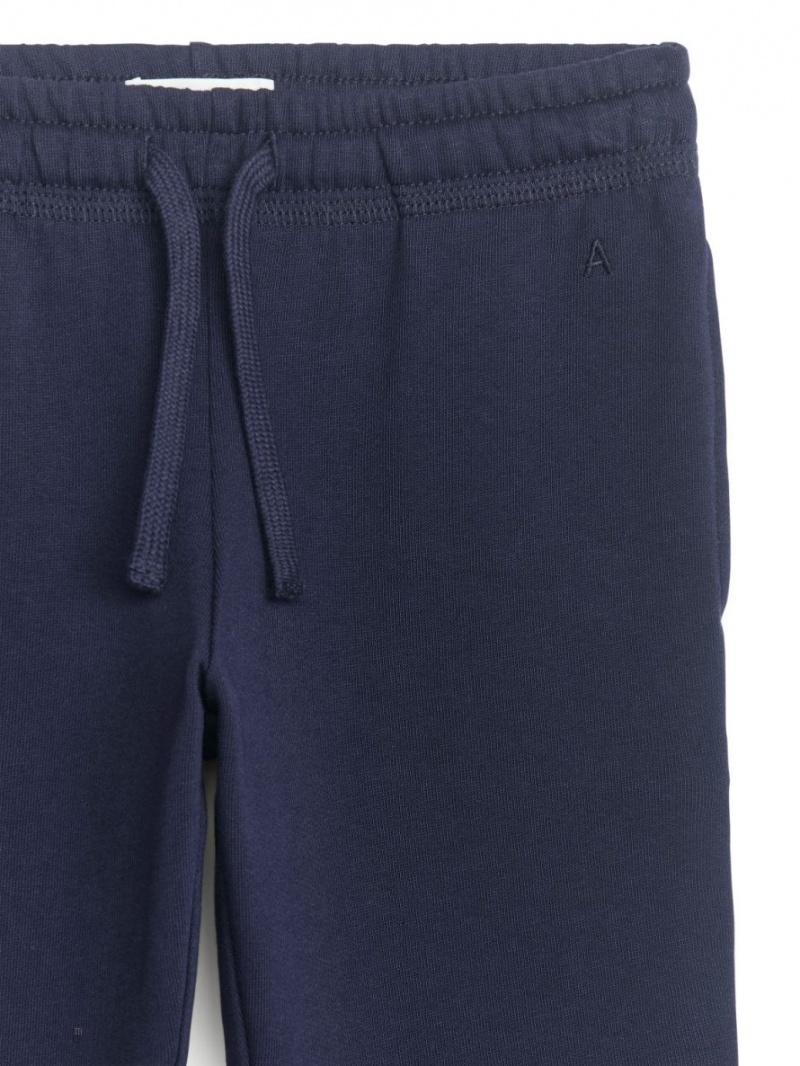 Pantaloni de Trening Arket French Terry Fete Albastri Inchis | Romania-ATVH13926