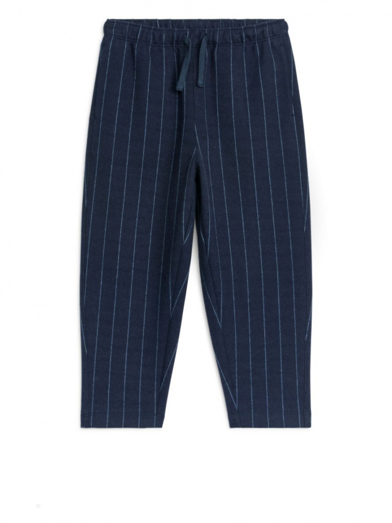 Pantaloni de Trening Arket Pinstripe Bumbac Baieti Albastri Inchis | Romania-AOWY95673