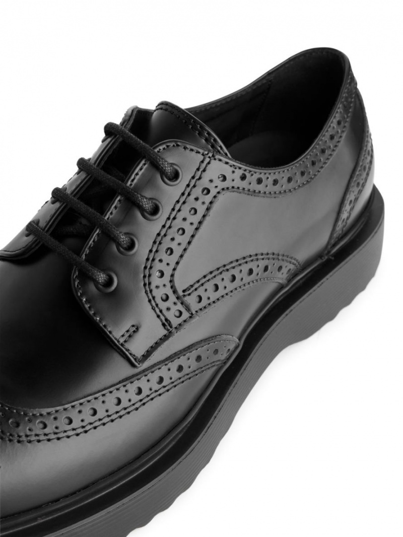 Pantofi Brogue Arket Piele Barbati Negrii | Romania-IKZR94381