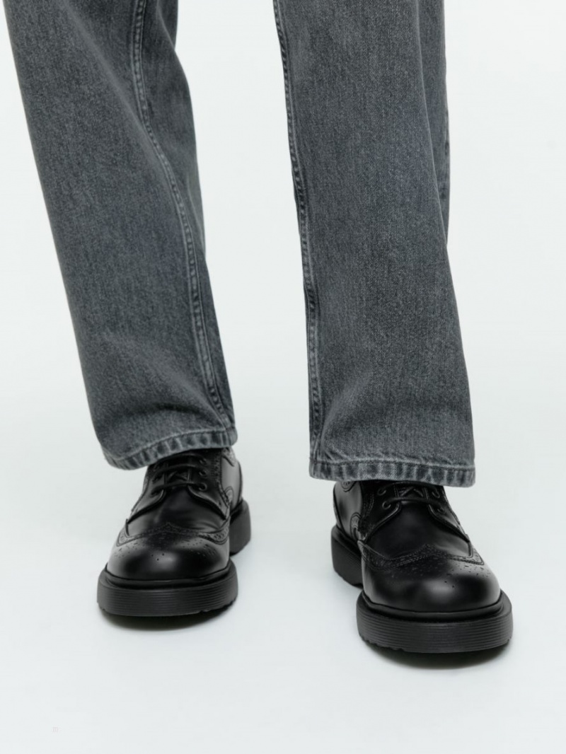 Pantofi Brogue Arket Piele Barbati Negrii | Romania-IKZR94381