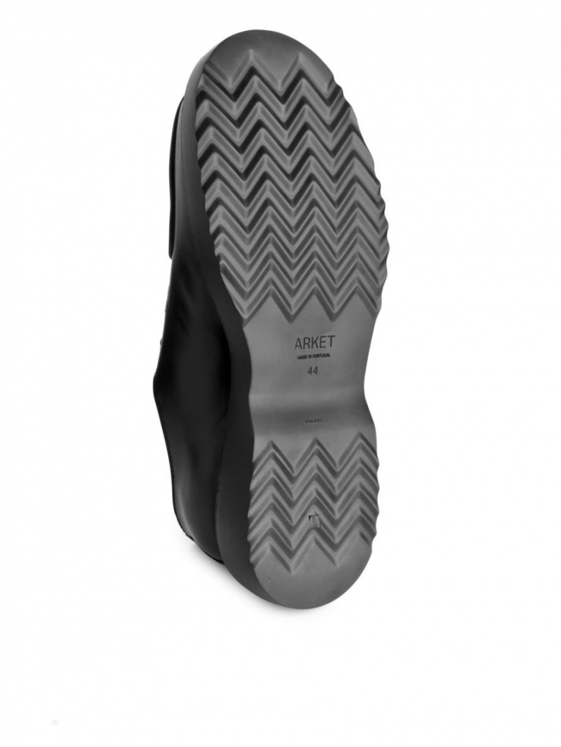 Pantofi Derby Arket Piele Barbati Negrii | Romania-WCXE03986