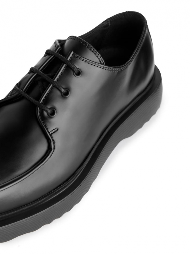Pantofi Derby Arket Piele Barbati Negrii | Romania-WCXE03986