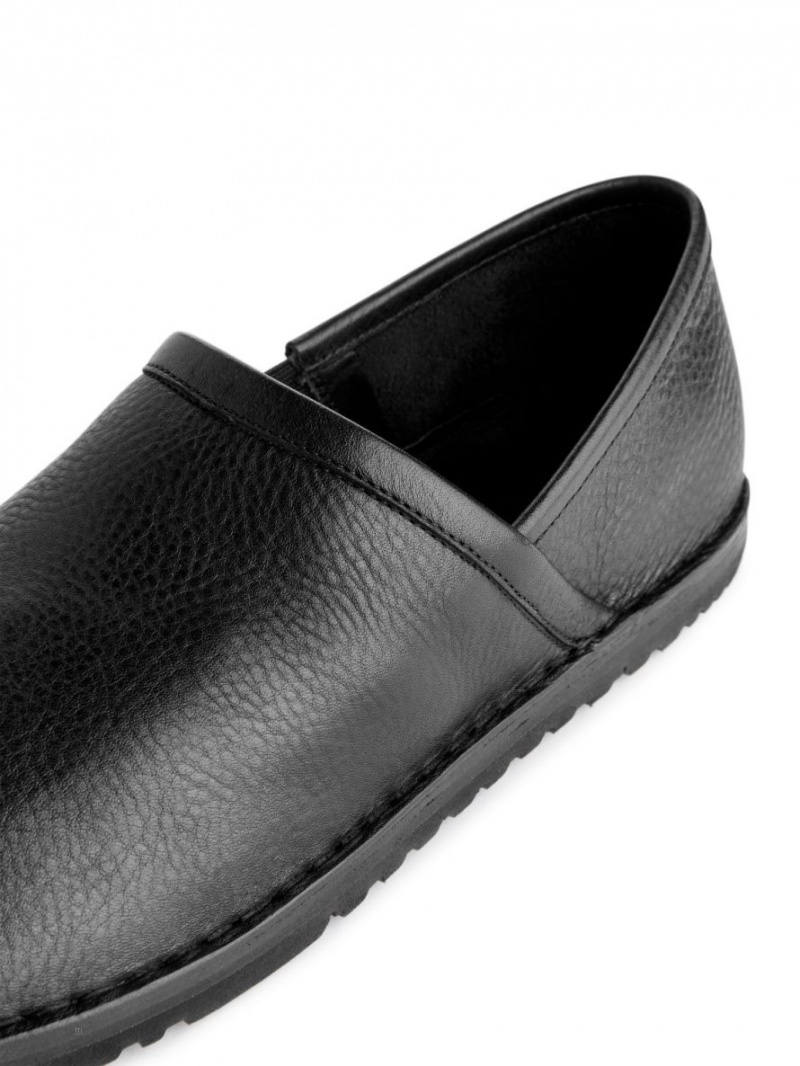 Pantofi Slip On Arket Piele Barbati Negrii | Romania-PDMT83721