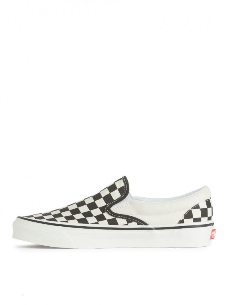 Pantofi Slip On Arket Vans UA Clasici Dama Negrii Albi | Romania-TUEI17628