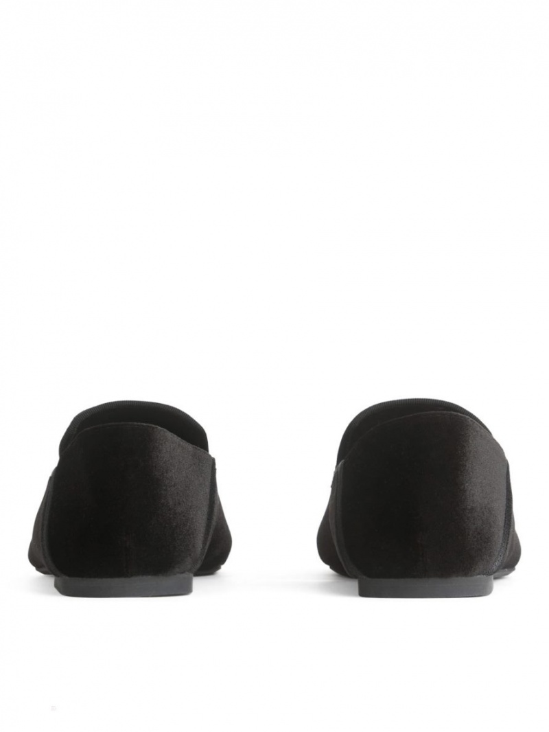 Papuci Arket Velvet Dama Negrii | Romania-MVRP45829