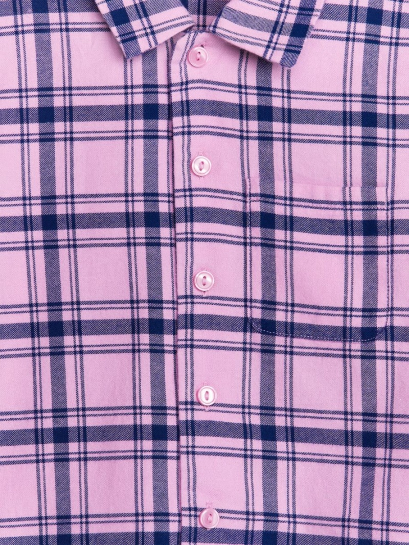 Pijama Arket Flannel Pyjama Set Fete Roz Albastri | Romania-SGPQ51238