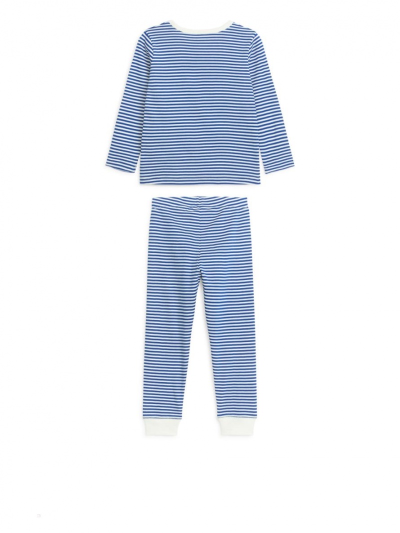 Pijama Arket Jersey Pyjama Set Fete Albastri | Romania-ZHRD69382
