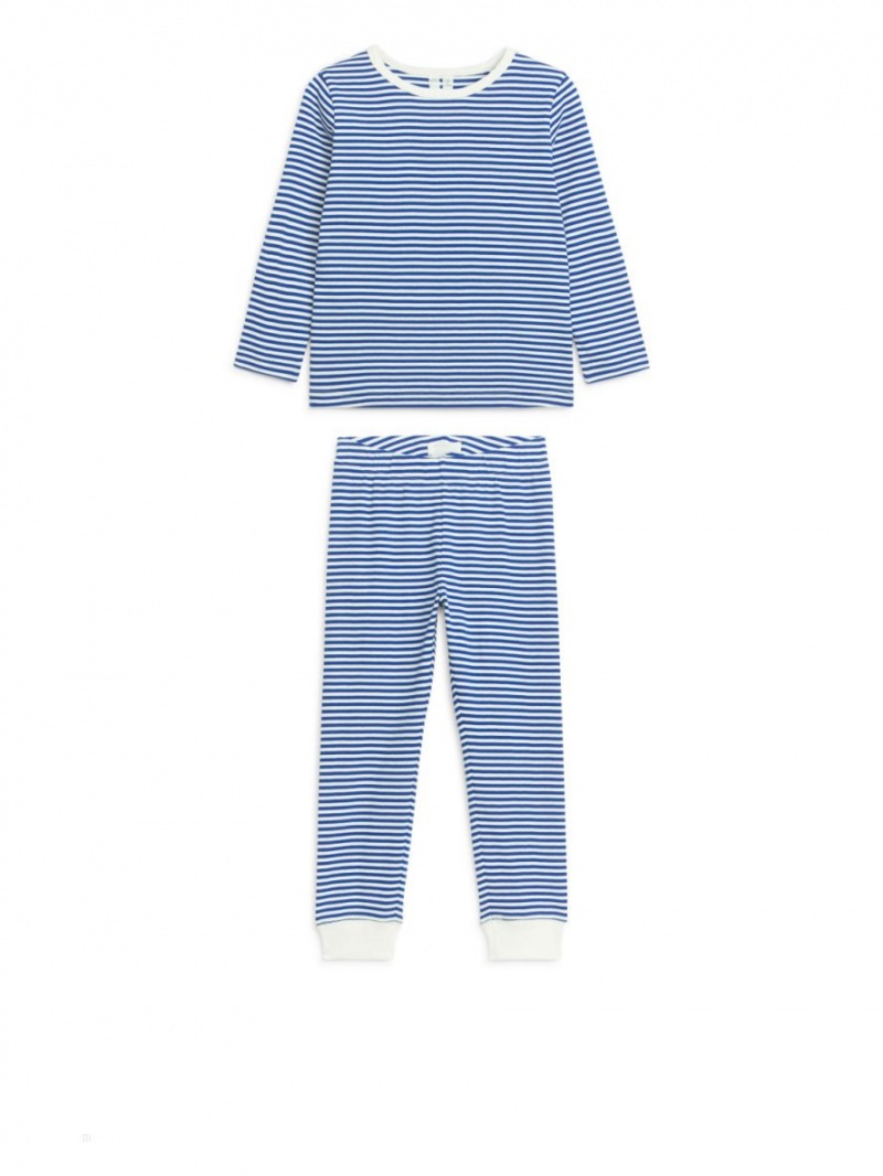 Pijama Arket Jersey Pyjama Set Fete Albastri | Romania-ZHRD69382