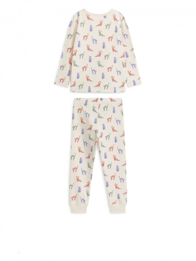 Pijama Arket Jersey Pyjama Set Fete Albi | Romania-HVDY34027