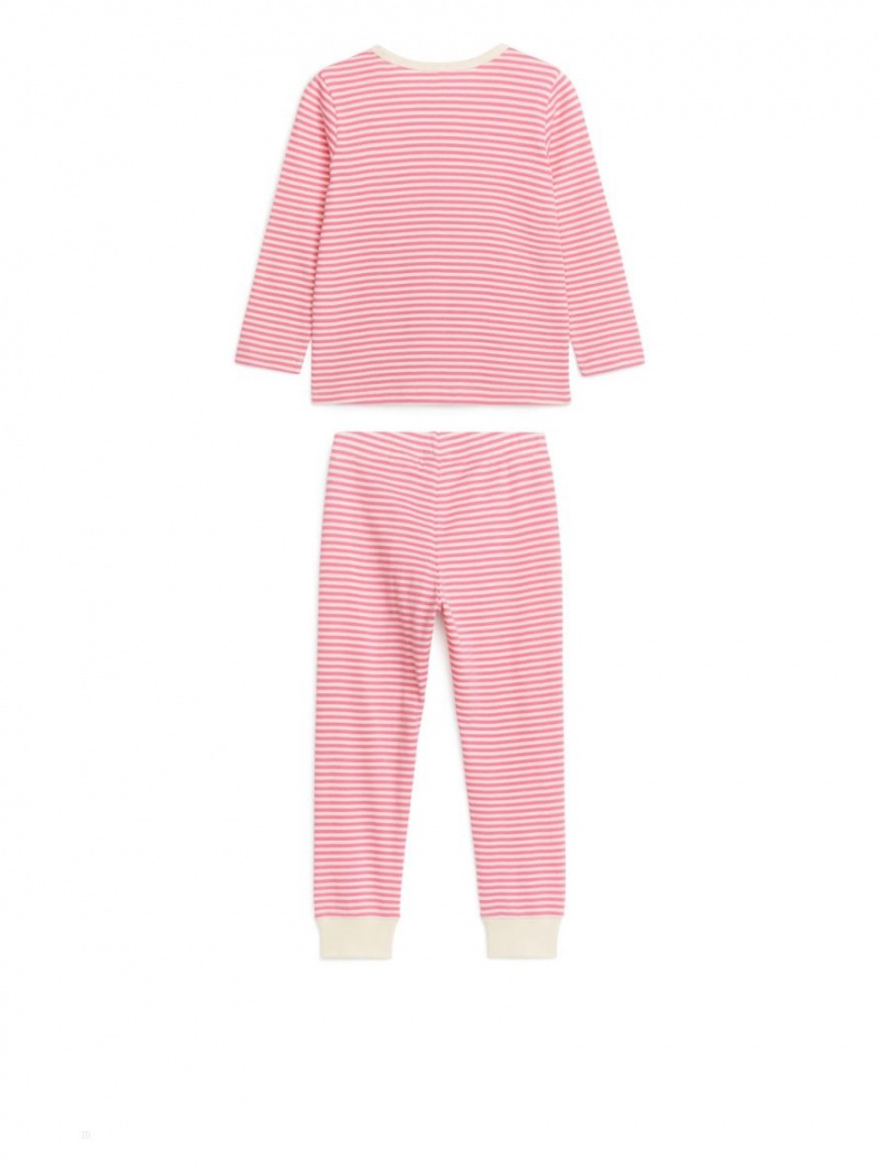 Pijama Arket Jersey Pyjama Set Fete Roz | Romania-TFWH93502
