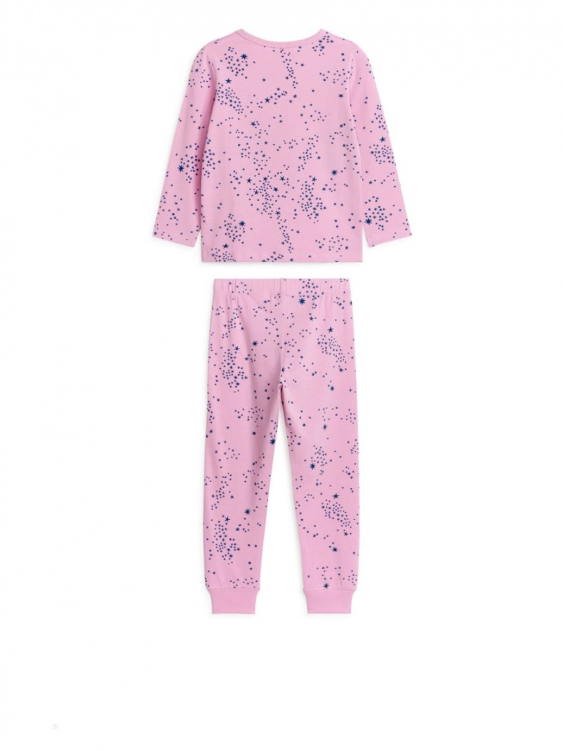Pijama Arket Jersey Pyjama Set Fete Roz | Romania-ORTC32480