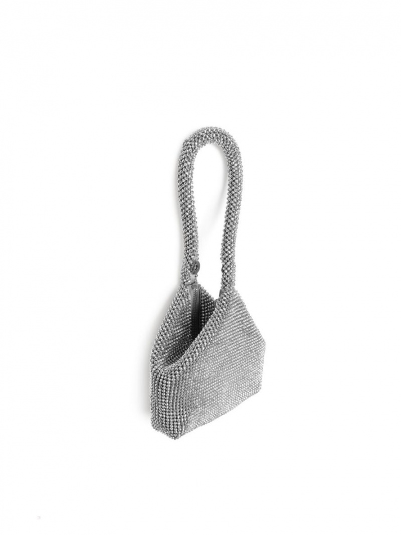 Pouches Arket Metallic Dama Argintii | Romania-RCND45910