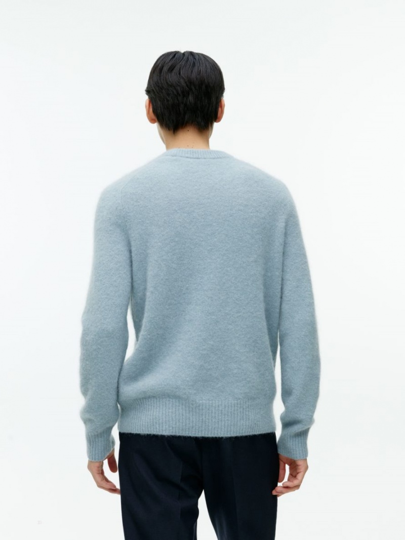 Pulover Arket Alpaca-Merino Blend Barbati Albastri | Romania-FOUN42798
