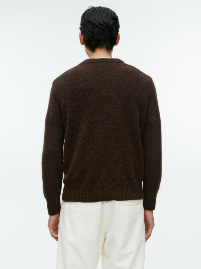 Pulover Arket Alpaca-Merino Blend Barbati Maro Inchis | Romania-IWNS46715