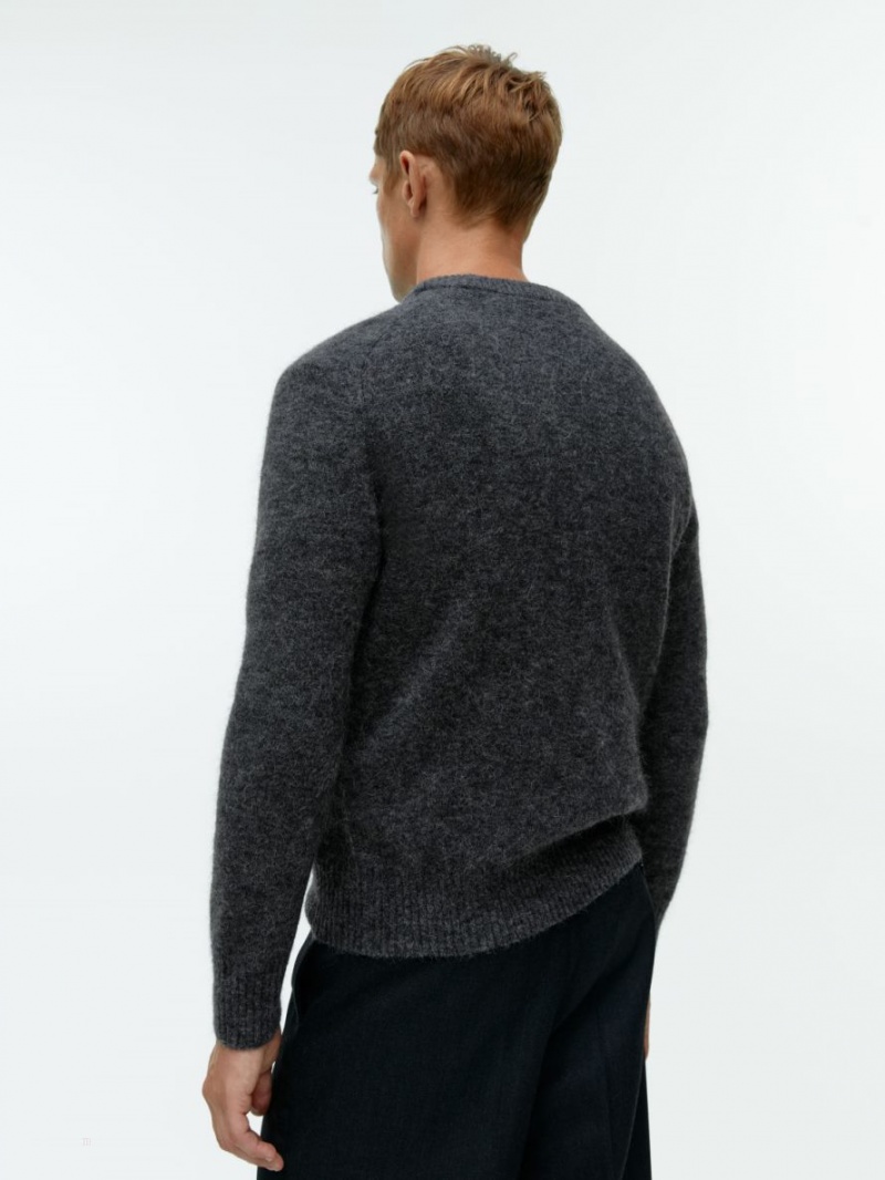 Pulover Arket Alpaca-Merino Blend Barbati Gri Inchis | Romania-BFGQ61823