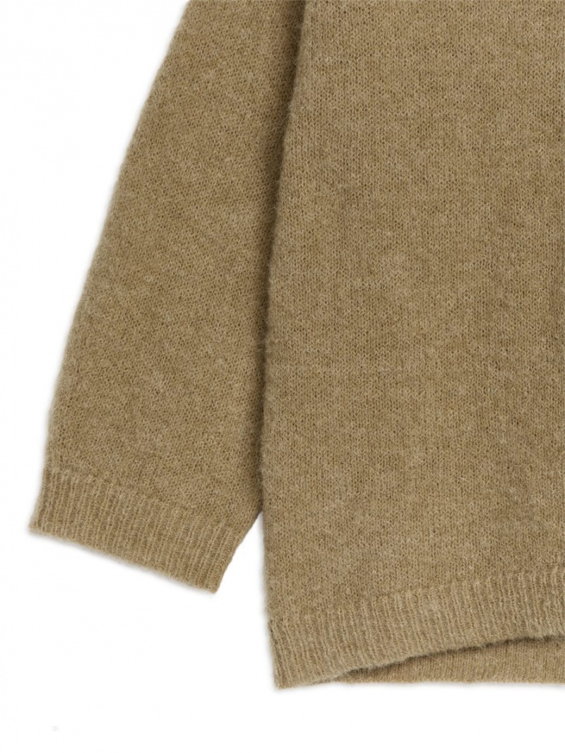 Pulover Arket Alpaca Blend Fete Bej Inchis | Romania-HUGJ58164