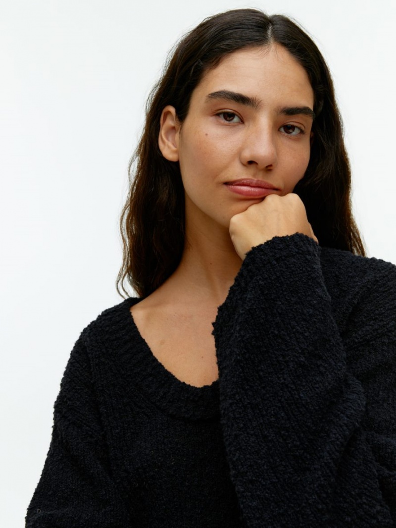 Pulover Arket Bouclé Dama Negrii | Romania-YUPF72314