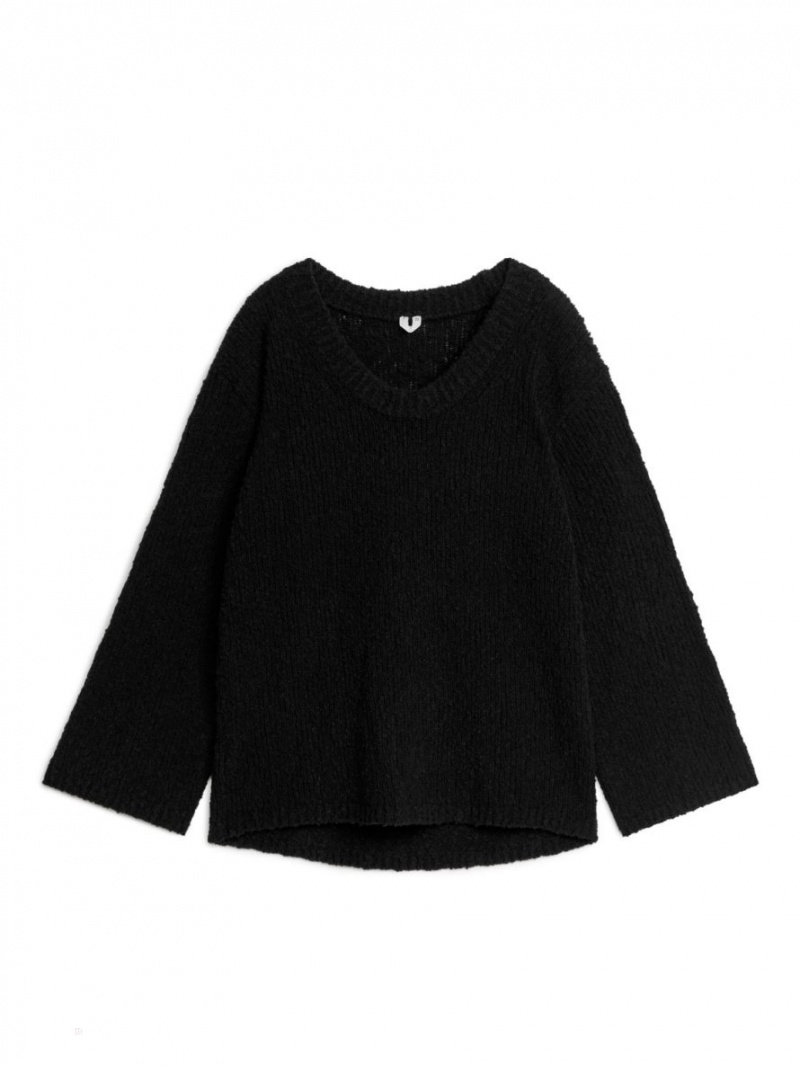 Pulover Arket Bouclé Dama Negrii | Romania-YUPF72314