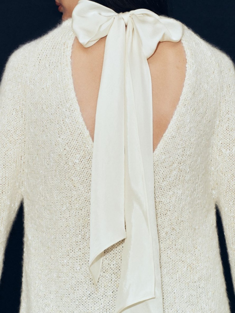 Pulover Arket Bow-Detail Dama Bej | Romania-NOKX81729