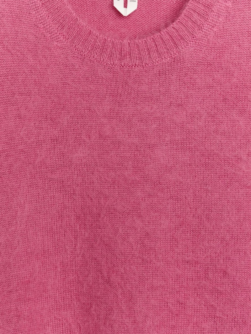 Pulover Arket Brushed Lână Barbati Roz | Romania-BIWG48596