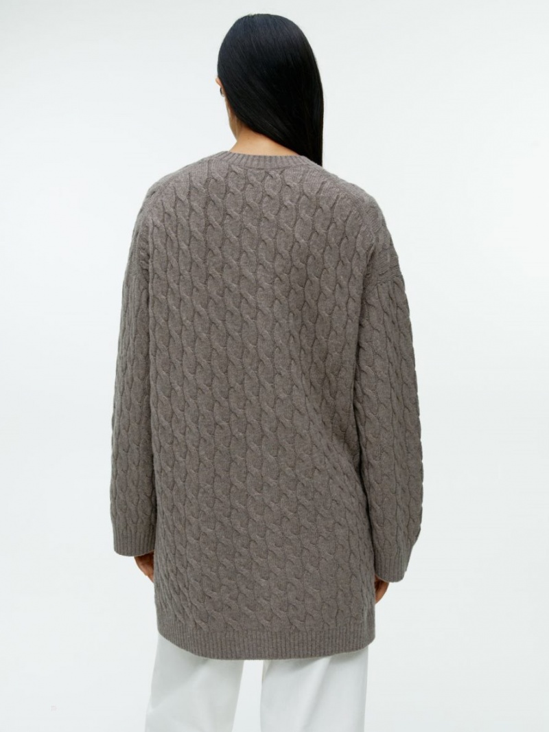 Pulover Arket Cable-Knit Lână Dama Maro | Romania-GYBZ83247
