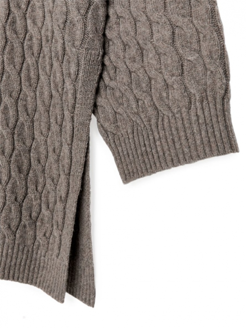 Pulover Arket Cable-Knit Lână Dama Maro | Romania-GYBZ83247