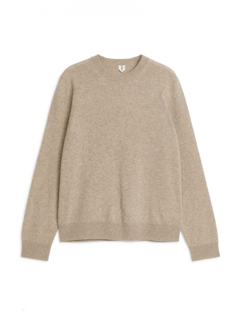 Pulover Arket Cashmere Barbati Bej | Romania-AFVG21908