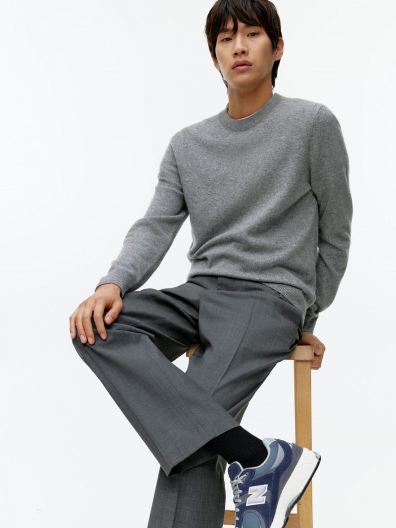 Pulover Arket Cashmere Barbati Gri Deschis | Romania-ZVIJ62803
