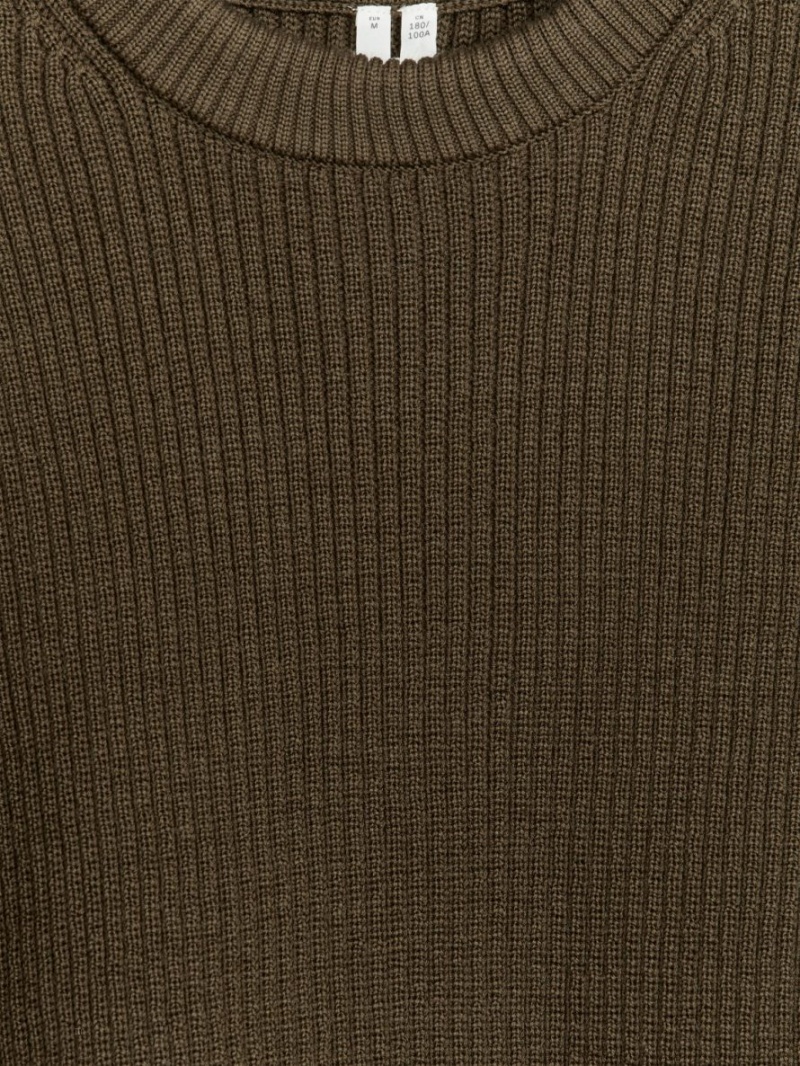 Pulover Arket Crew-Neck Lână-Blend Barbati Maro | Romania-IKEO05986