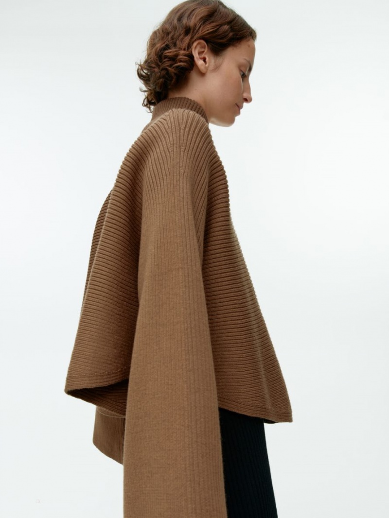 Pulover Arket Cropped Lână Bumbac Dama Maro | Romania-HBPY54698