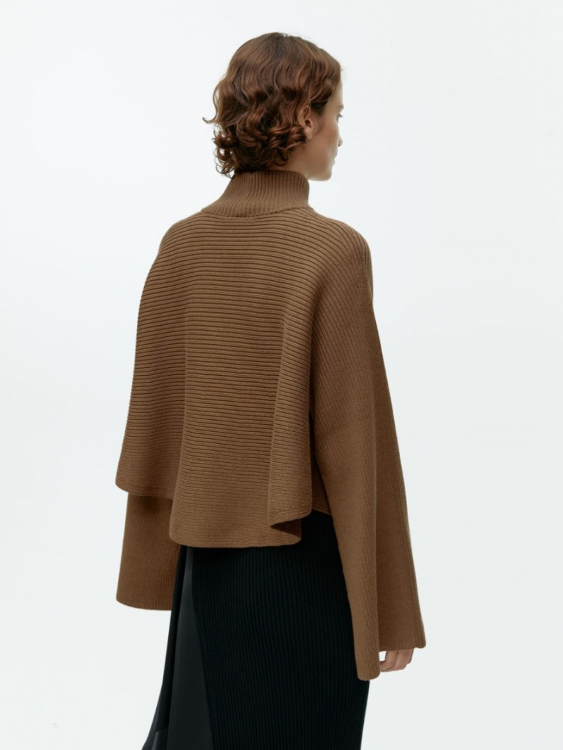 Pulover Arket Cropped Lână Bumbac Dama Maro | Romania-HBPY54698