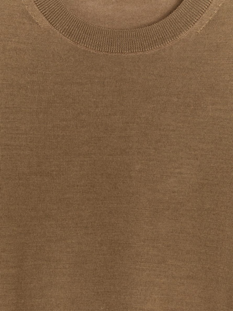 Pulover Arket Fine-Knit Merino Dama Bej Inchis | Romania-JXUI51048