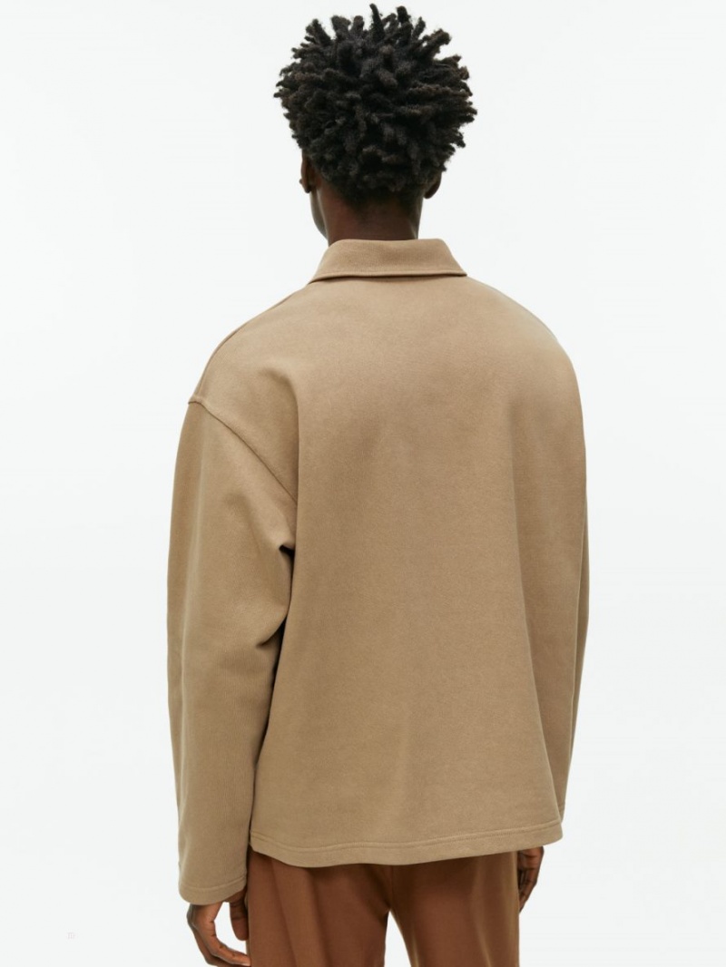 Pulover Arket Half-Zip Bumbac Barbati Maro | Romania-SEWG54806