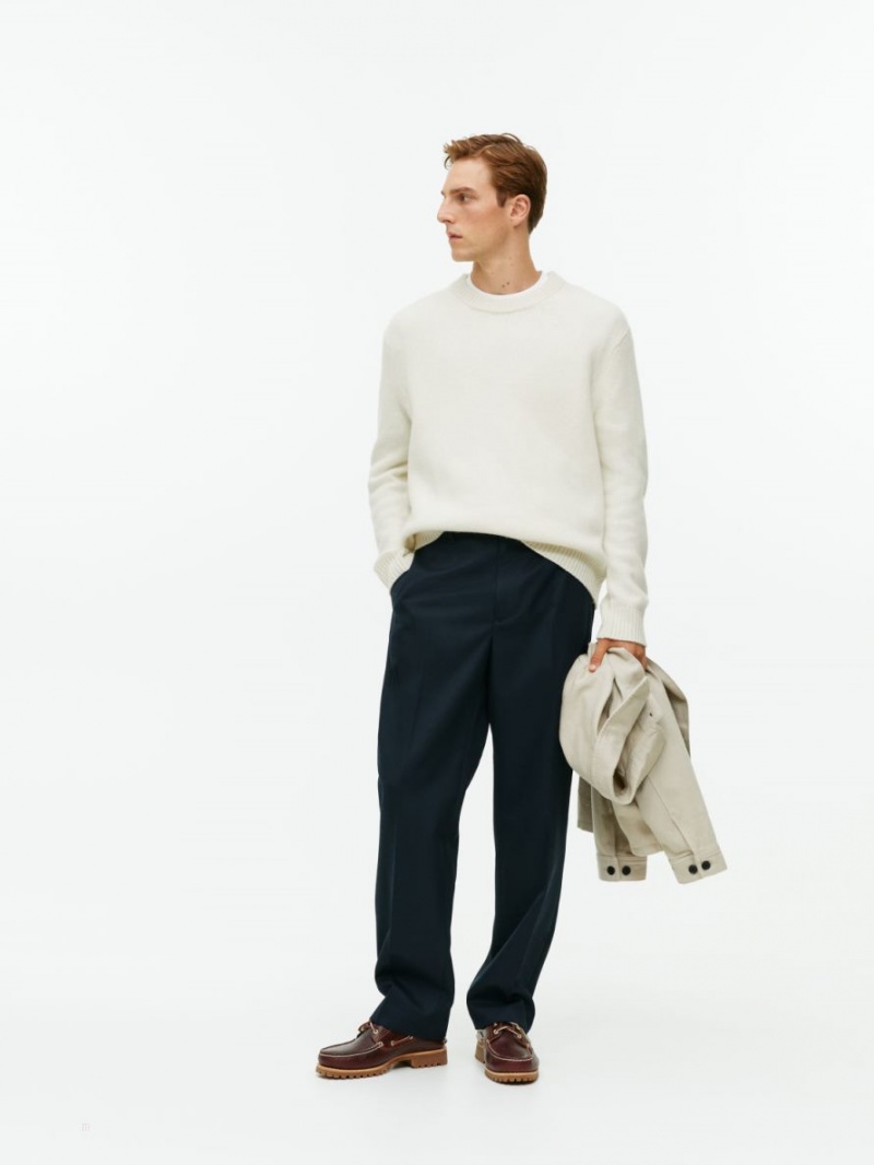 Pulover Arket Heavy Knit Lână Barbati Bej | Romania-VENO15864