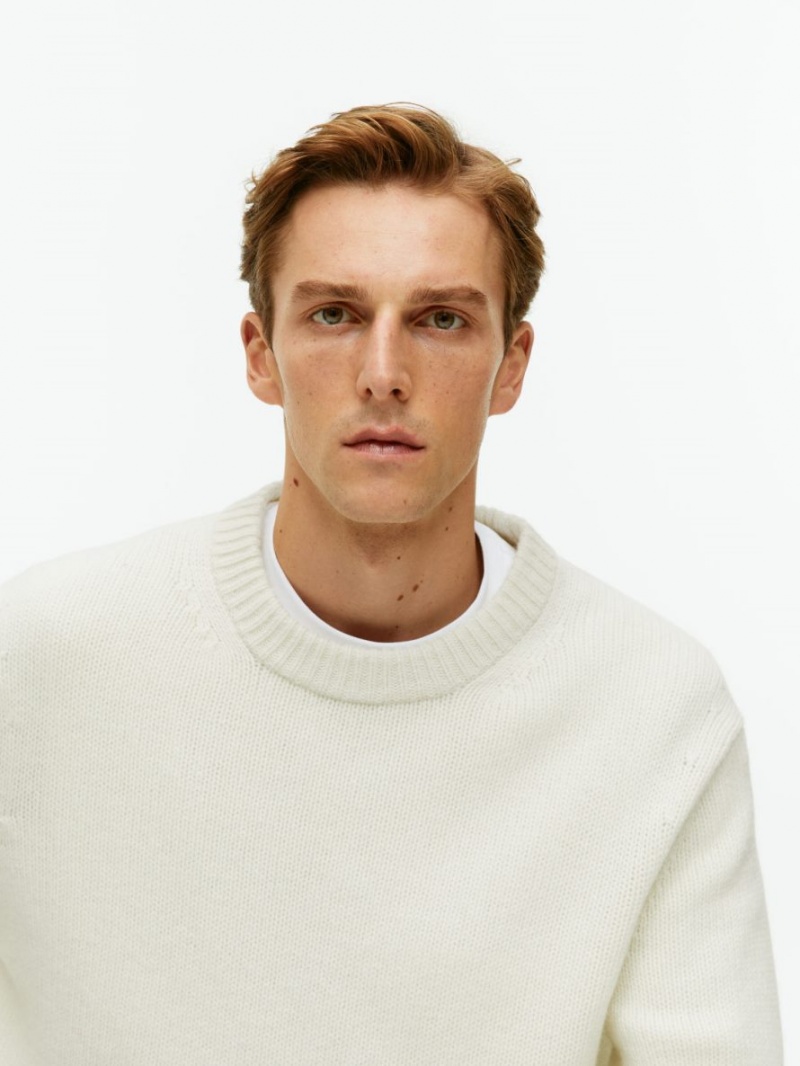 Pulover Arket Heavy Knit Lână Barbati Bej | Romania-VENO15864