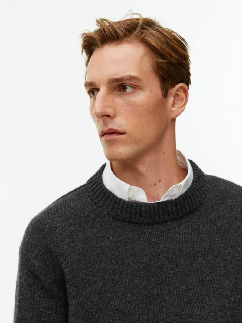 Pulover Arket Heavy Knit Lână Barbati Negrii | Romania-GTYX84130