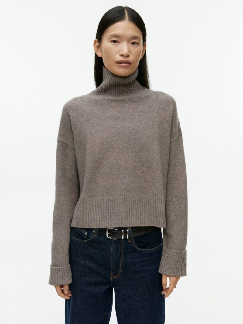 Pulover Arket High-Neck Lână Dama Maro | Romania-FITH81563