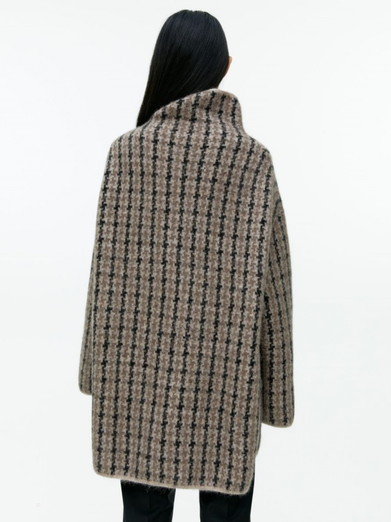 Pulover Arket High-Neck Relaxed Dama Bej Maro | Romania-YTRP37869