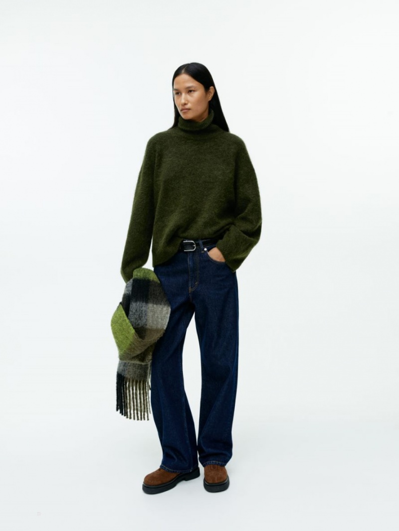 Pulover Arket Lână-Alpaca Roll-Neck Dama Verzi Inchis | Romania-QZEA48605