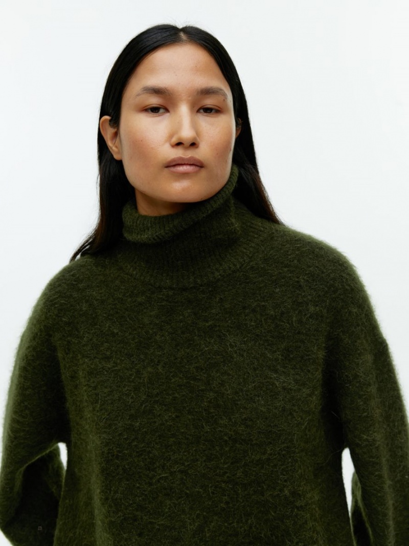 Pulover Arket Lână-Alpaca Roll-Neck Dama Verzi Inchis | Romania-QZEA48605
