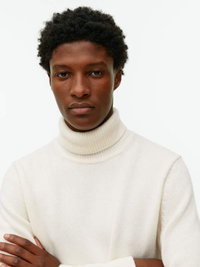 Pulover Arket Merino Roll-Neck Barbati Albi | Romania-BNXI45981