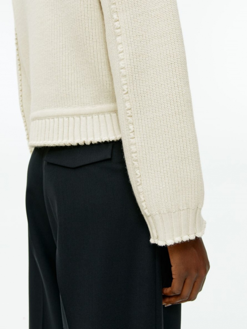 Pulover Arket Mock-Neck Dama Albi | Romania-XWQF09572