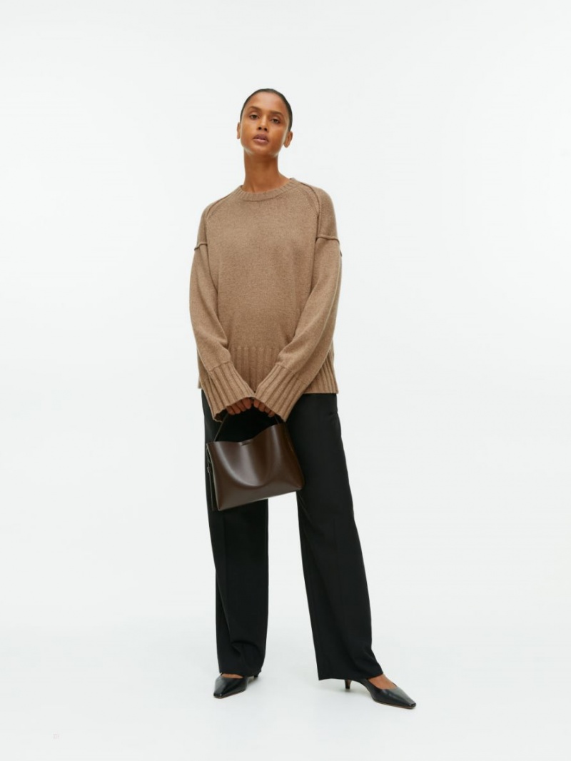 Pulover Arket Oversized Lână Dama Maro | Romania-NDBM26058