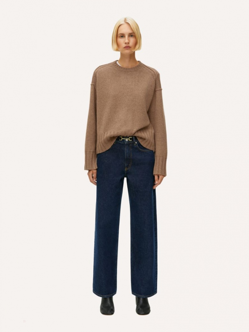 Pulover Arket Oversized Lână Dama Maro | Romania-NDBM26058