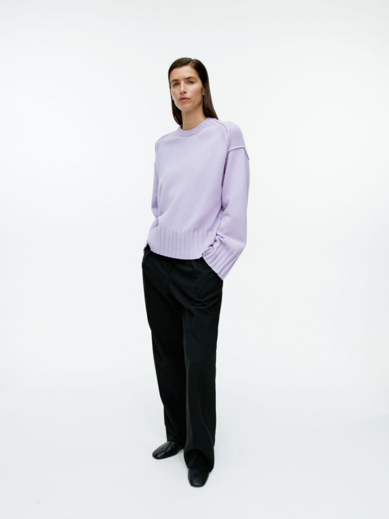 Pulover Arket Oversized Lână Dama Violet | Romania-ANGK54312